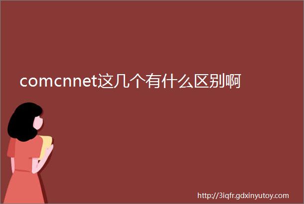 comcnnet这几个有什么区别啊